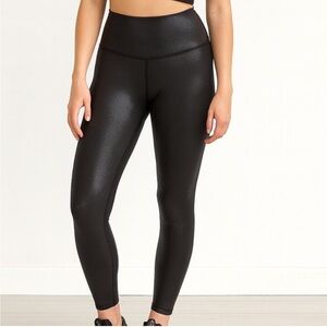 Lululemon Special Edition Wunder Train High Rise Tight 25” Foil Black Leggings 4